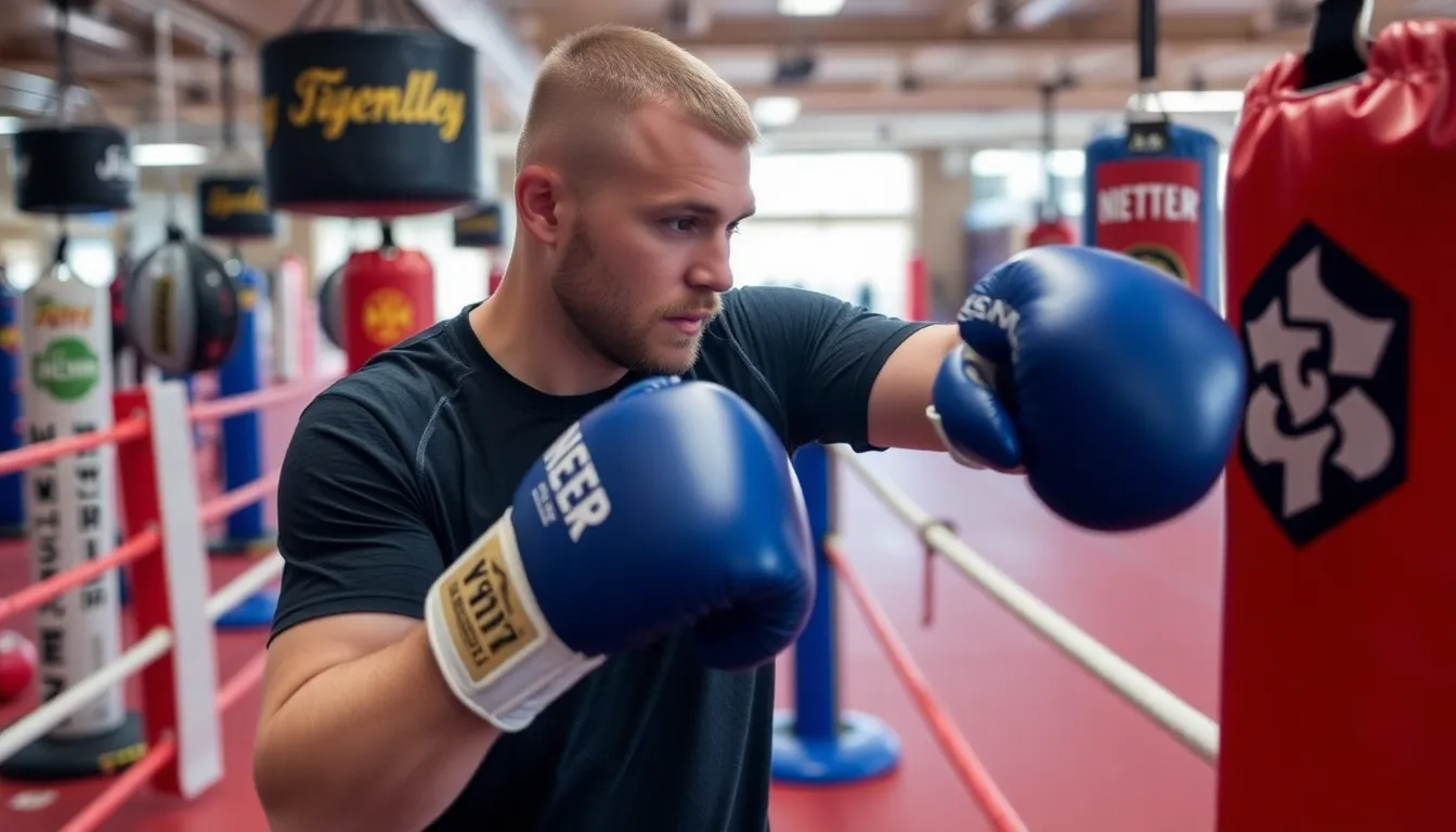 Media coverage highlighting Wardley's journey, featuring clips of his transformation from a novice boxer to a world champion