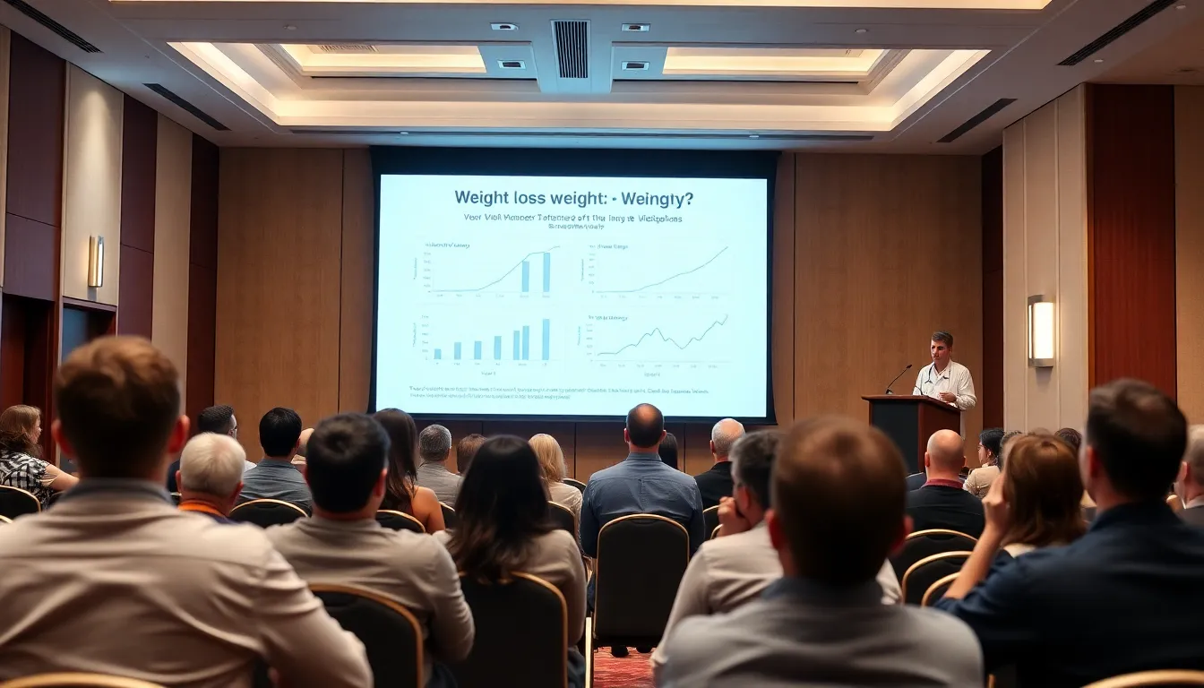 A healthcare professional discusses the benefits and challenges of weightloss medications Mounjaro and Wegovy during a conference on obesity treatment.