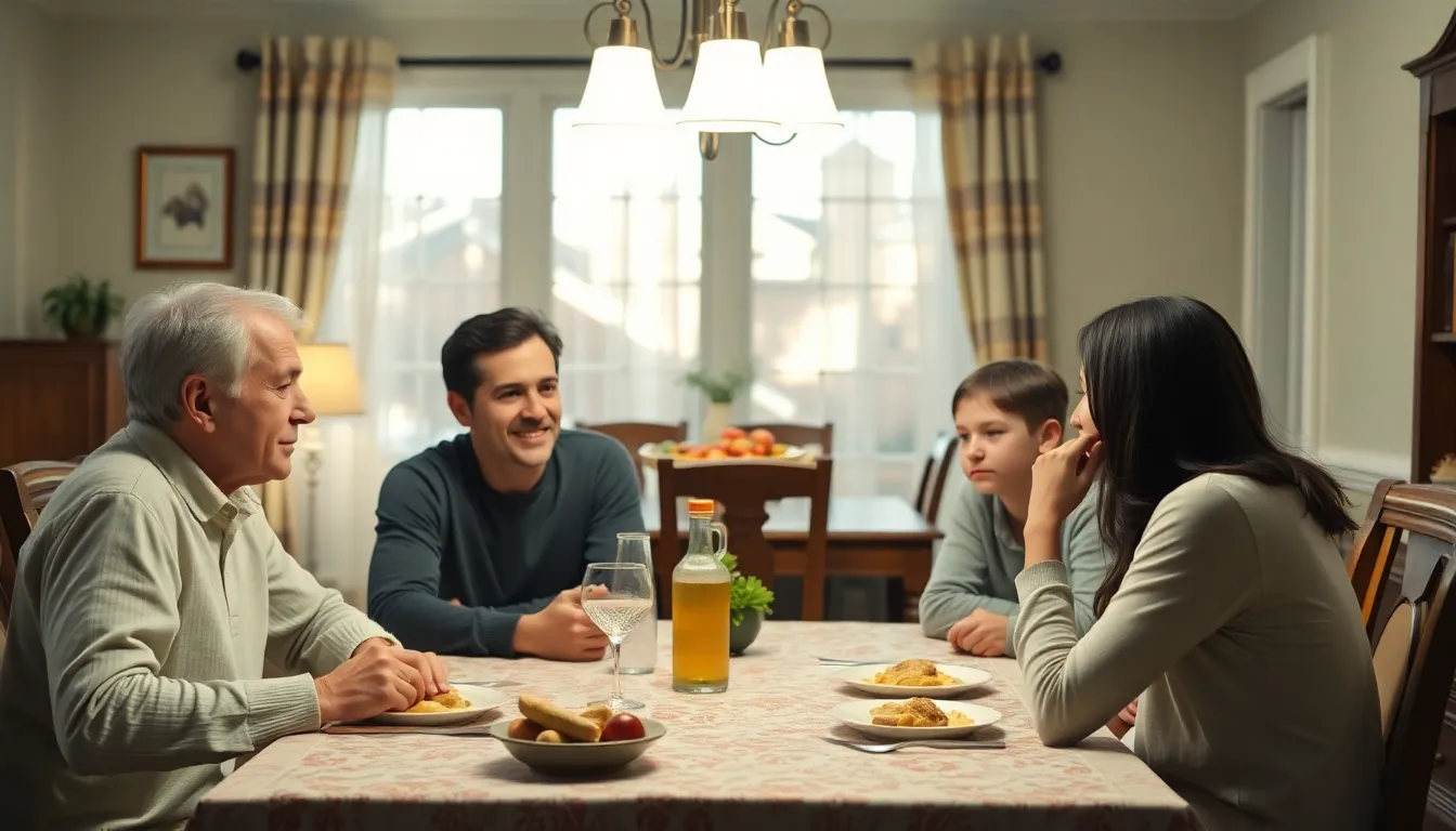 A scene depicting a moment of conflict between family members, highlighting the emotional stakes involved in their relationships